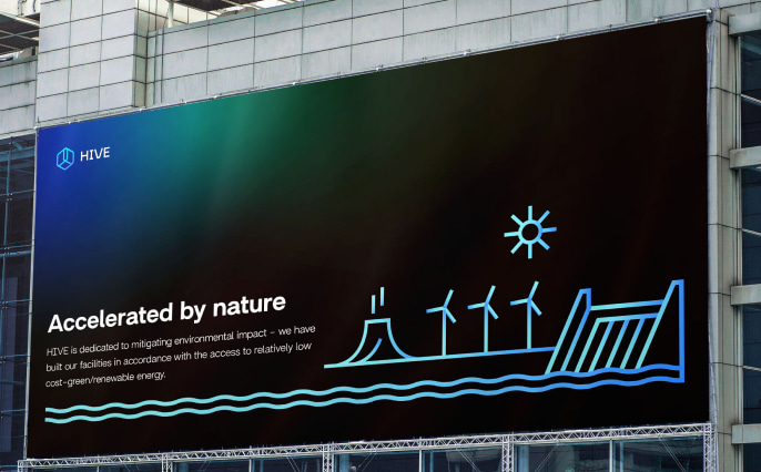 HIVE mockup billboard Accelerated by nature